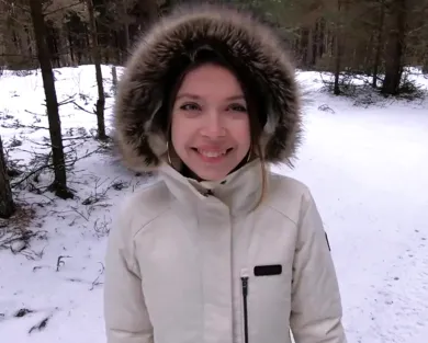 Смотреть порно: Зимний русский секс - русское HD порно с реальной парой!